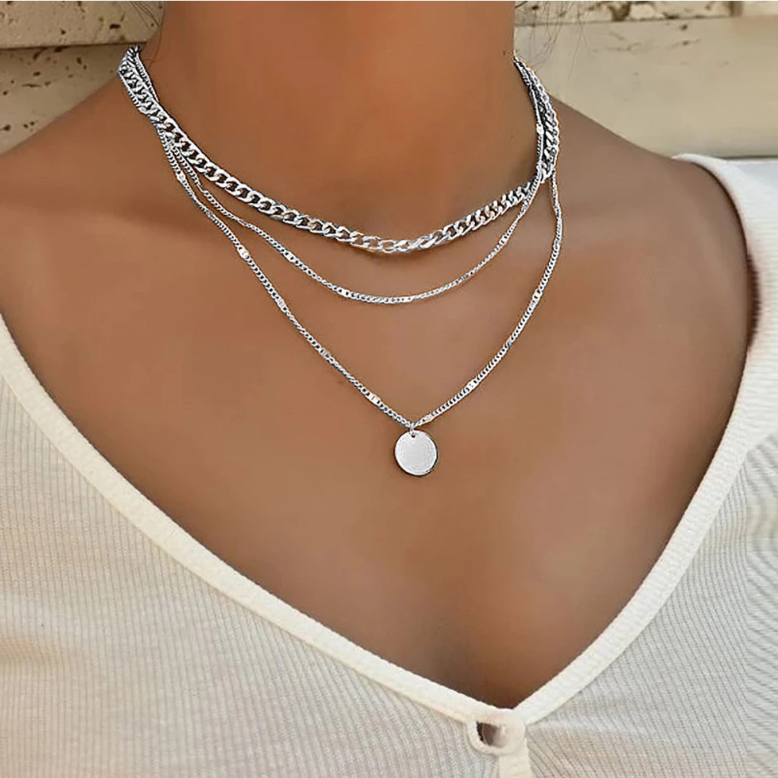 Hawaii Silver Necklaces Stack – karni.craft