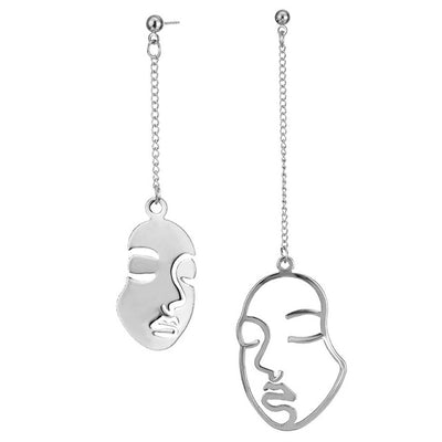 Abstract Face Drop Earrings