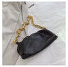 Black Dumpled Chain Bag