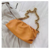 Orange Dumpled Chain Bag