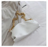 White Dumpled Chain Bag