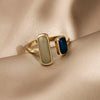 Art Deco Blue Enamel Ring