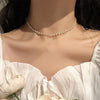 Pearl Studded Beads Choker Necklace