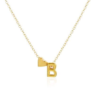 Golden Initial Bead Necklace