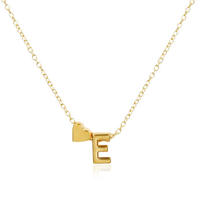 Golden Initial Bead Necklace