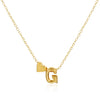 Golden Initial Bead Necklace