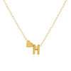 Golden Initial Bead Necklace