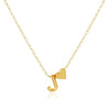 Golden Initial Bead Necklace