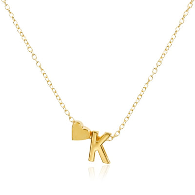 Golden Initial Bead Necklace