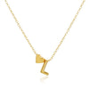 Golden Initial Bead Necklace