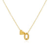 Golden Initial Bead Necklace