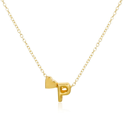 Golden Initial Bead Necklace