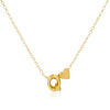 Golden Initial Bead Necklace