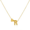 Golden Initial Bead Necklace