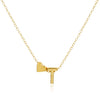 Golden Initial Bead Necklace