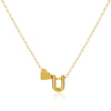 Golden Initial Bead Necklace