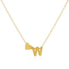 Golden Initial Bead Necklace