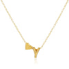 Golden Initial Bead Necklace