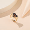 Double Heart Enamel Ring