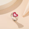 Double Heart Enamel Ring