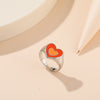 Double Heart Enamel Ring