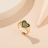 Double Heart Enamel Ring