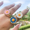 Enamel Flower Ring