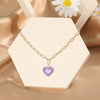 Double Heart Enamel Pendant