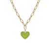 Double Heart Enamel Pendant