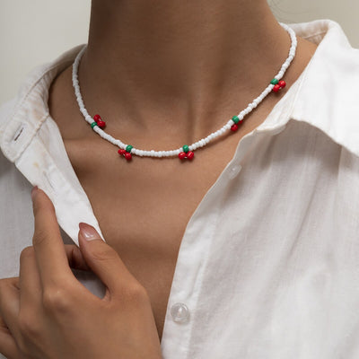 Cherry Bead Choker