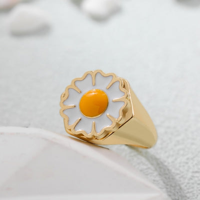 Enamel Flower Ring