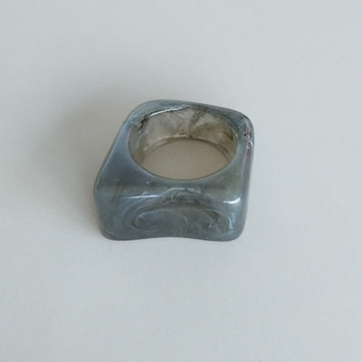 Irregular Block Resin Ring