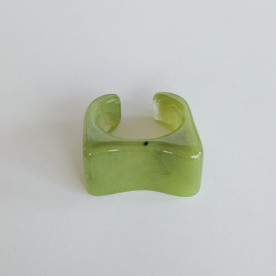 Irregular Block Resin Ring