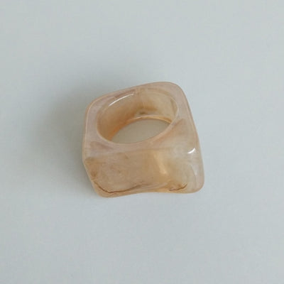 Irregular Block Resin Ring