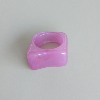 Irregular Block Resin Ring