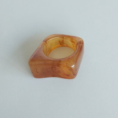 Irregular Block Resin Ring