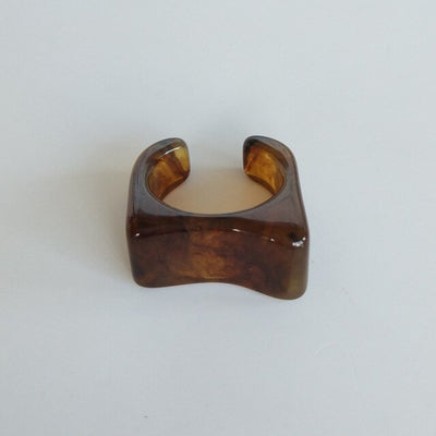 Irregular Block Resin Ring