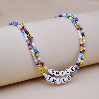 Multi Bead Smile Choker