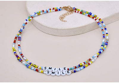 Multi Bead Smile Choker